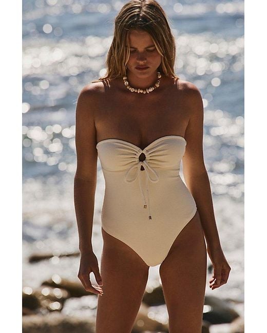 Rhythm Brown Essential Smocked One-Piece Swimsuit