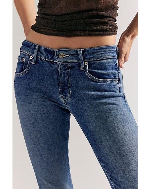 Free People Blue Paloma Low-Rise Cigarette Jeans