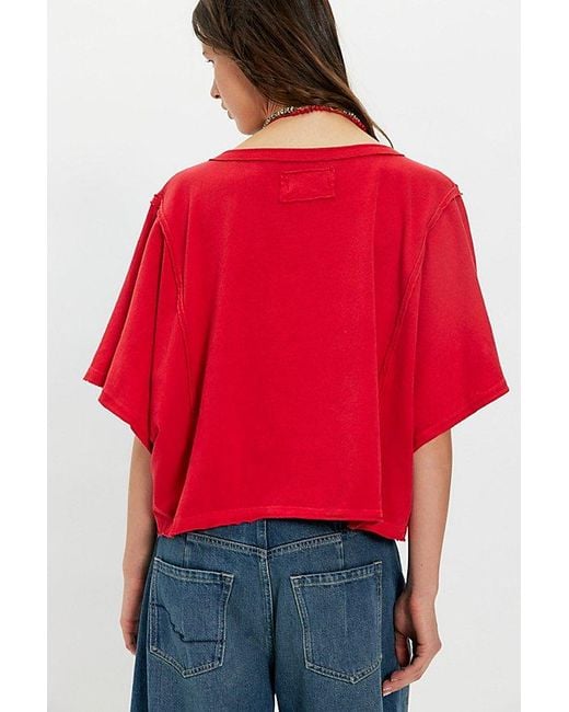 Free People Red Next Level Tee