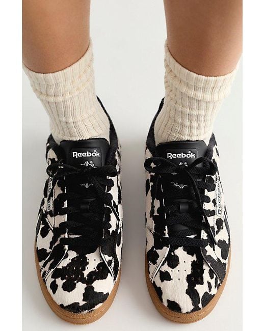 Reebok Black Club C Grounds Animal Print Sneakers