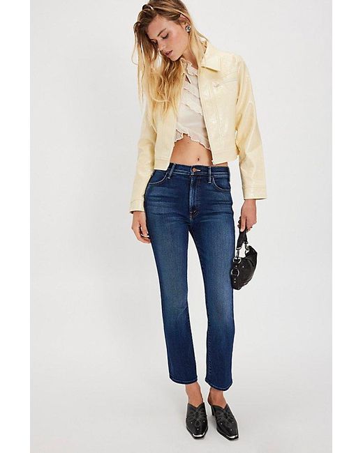 Mother Blue The Hustler Ankle Flare Jeans