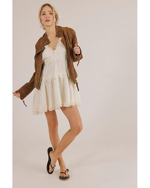 Intimately By Free People White In This Groove Mini Slip Dress By