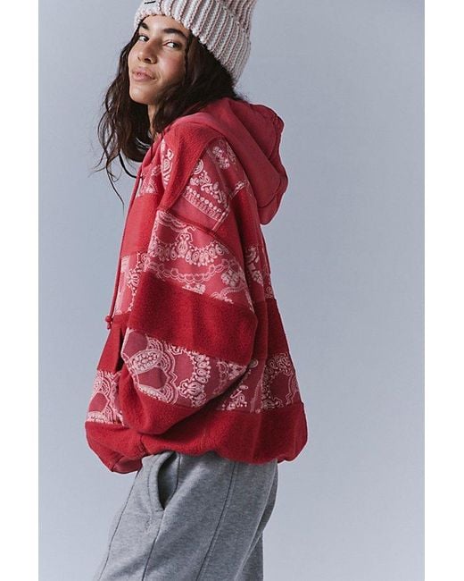 Fp Movement Red Final Call Bandana Logo Hoodie