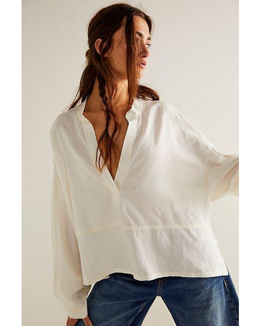 Free People Natural We The Free Jude Linen Shirt
