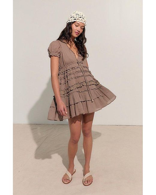 free-est Brown Darcy Mini Dress By