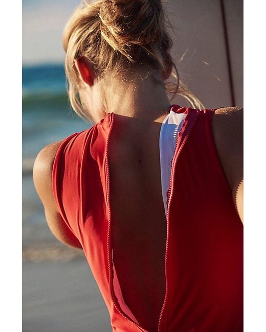 Salt Gypsy Jade One-piece Surf Suit At Free People In Red, Size: Medium