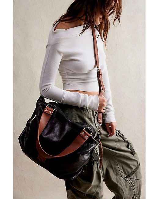 Free People Black We The Free Remade Emerson Satchel