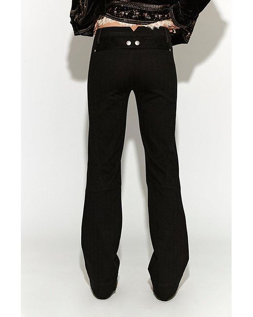 Free People Black We The Free Hot Take Low-Rise Slim Flare Pants