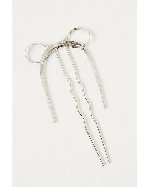 Free People Natural Barely There Bow Pin