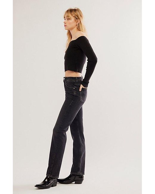 Citizens of Humanity Black Zurie Straight-leg Jeans