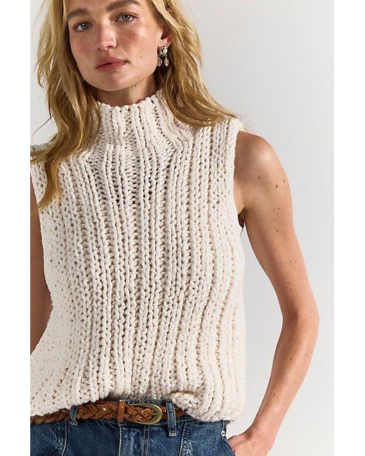 Free People Brown Lola Knit Tank Top