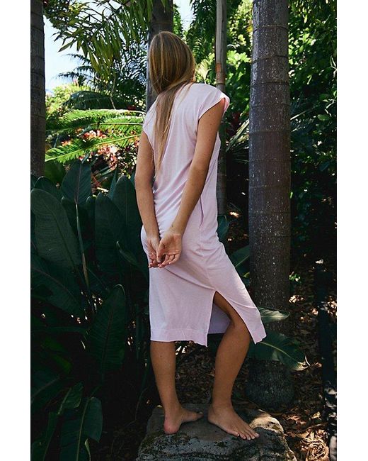 Free People Green All Day Long Midi T-Shirt Dress