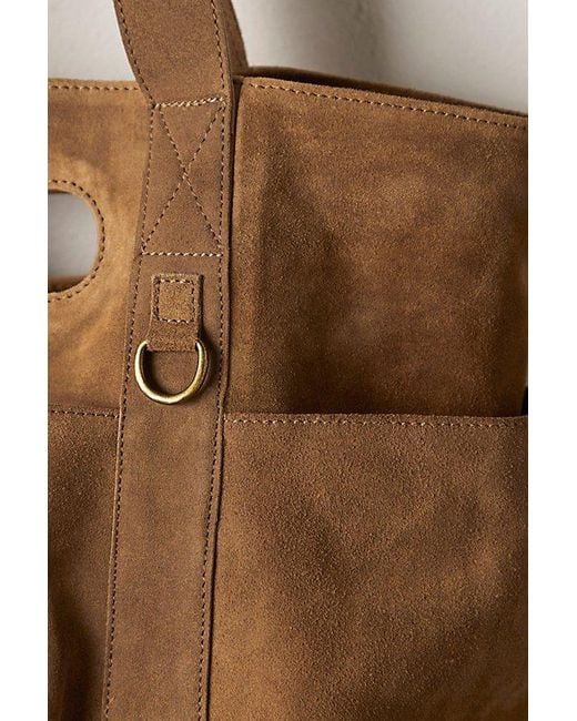 Free People Brown Suede Caravan Tote