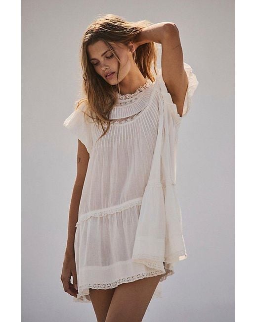 Free People Natural Clarise Mini Dress