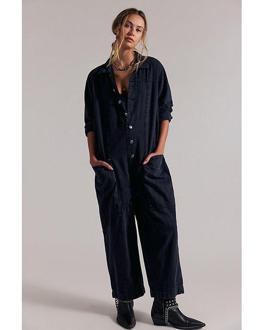 Free People Blue Margarita Jumpsuit