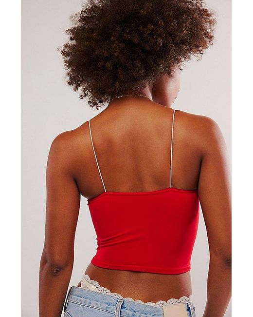 Intimately By Free People Red Skinny Strap Seamless Brami