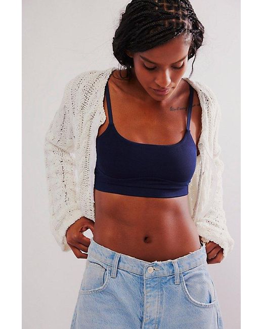 Intimately By Free People Blue Luna Square-neck Bralette