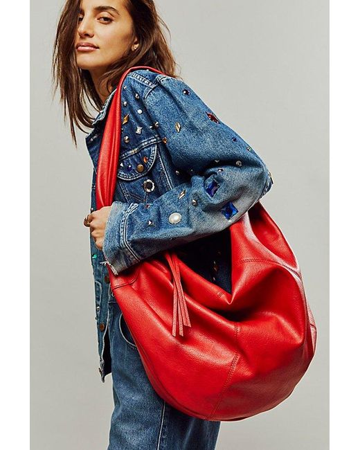 Free People Red Slouchy Carryall