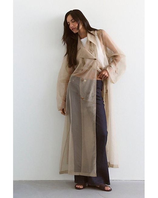 Nigel Preston Brown Organza Trench