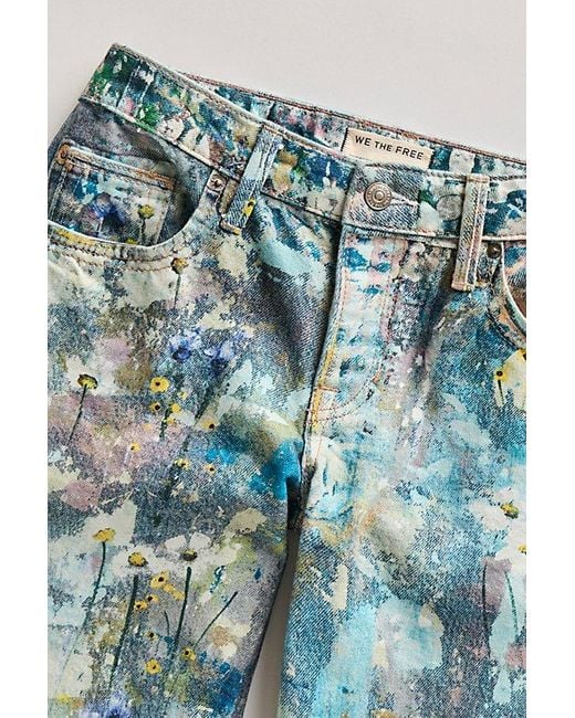 Free People Blue Tennessee Low-Rise Illusions Jeans