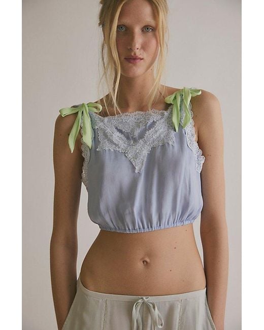 Intimately By Free People Gray It's Romantic Brami Top By