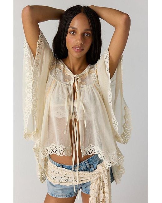 Free People Natural Heritago Poncho Top