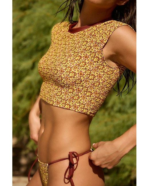 free-est Brown Michelle Printed Bikini Bottoms