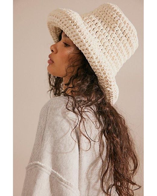 Free People Natural Abel Woven Bucket Hat