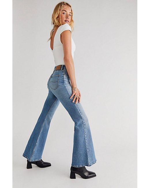Lee Jeans Blue High-Rise Flare Jeans