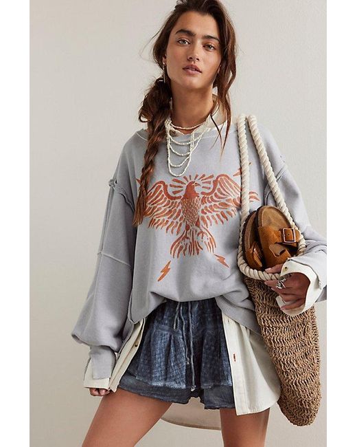 Free People Multicolor We The Free Graphic Camden Pullover