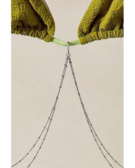 Free People Yellow Montie Bikini Chain