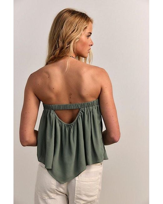 Free People Gray Julia Embellished Tube Top