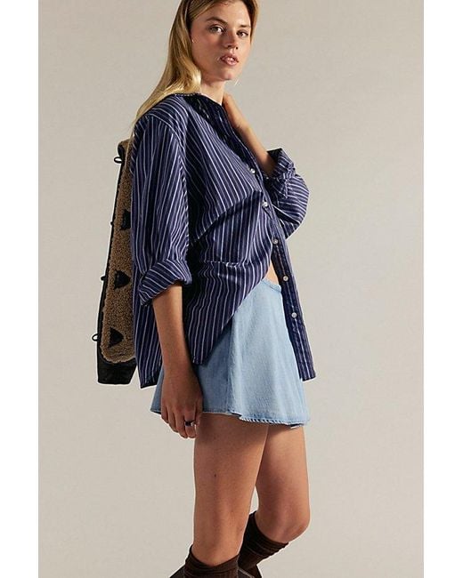 Free People Blue Paradise Found Denim Skort
