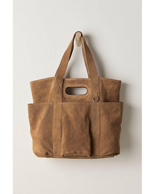 Free People Brown Suede Caravan Tote