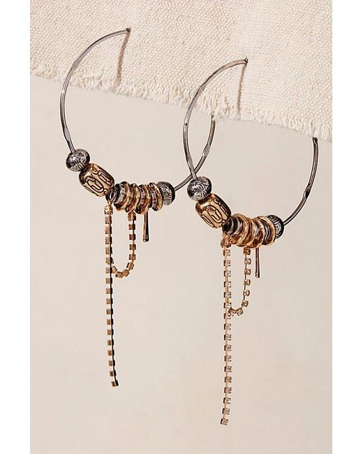 Free People Black Flume Hoops