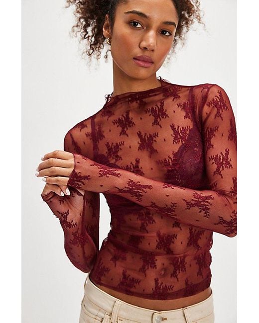 Intimately By Free People Red Lady Lux Layering Top