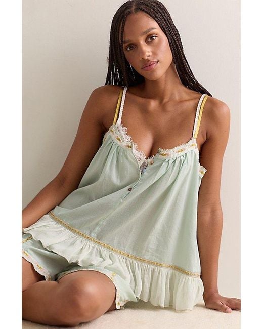 Intimately By Free People Green Sweet Dusk Sleep Set By