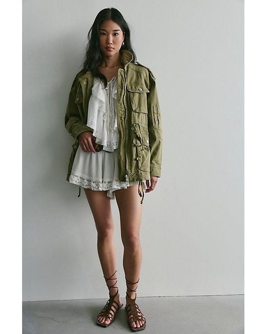 Free People Green Marlo Surplus Jacket