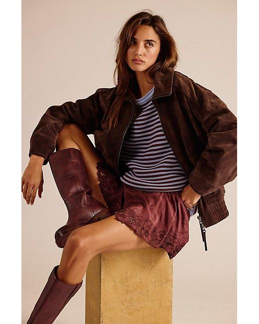 Free People Brown Desert Moon Suede Jacket