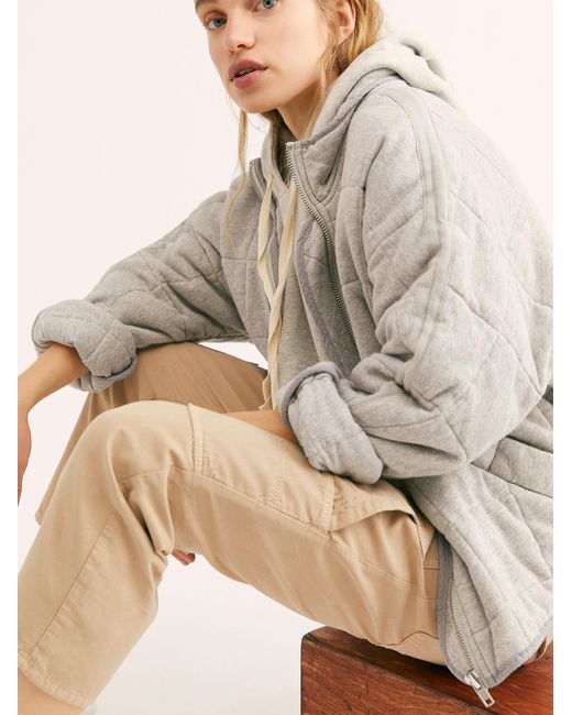 Cotton Dolman Quilted Knit Jacket 