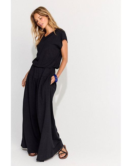 free-est Black Flora Jumpsuit By