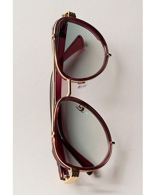 Free People Multicolor Wesley Oversized Aviator Sunglasses