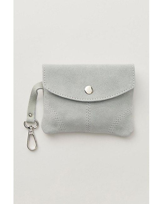Free People Gray Lyra Suede Wallet