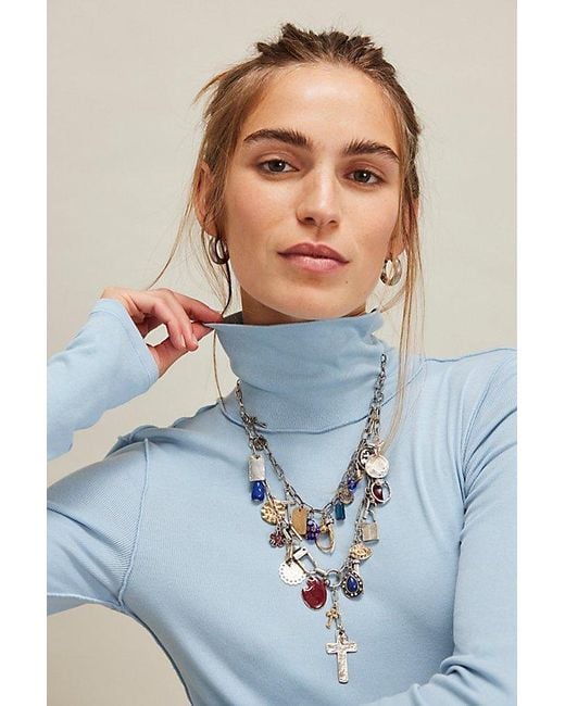 Free People Multicolor Maxamillion Charm Necklace