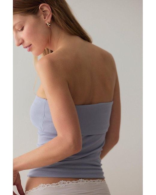 Intimately By Free People Gray Simply Soft Twist Tube Top By