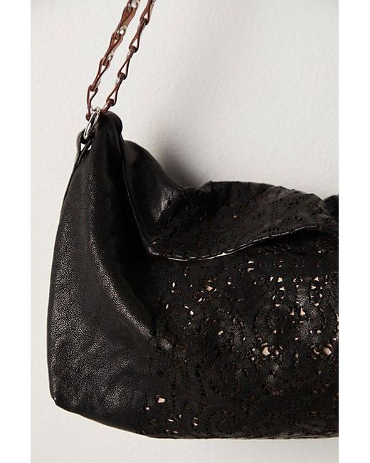 Free People Black Colette Leather Shoulder Bag
