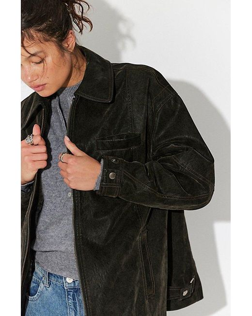 Free People Black Sloane Vegan Suede Jacket