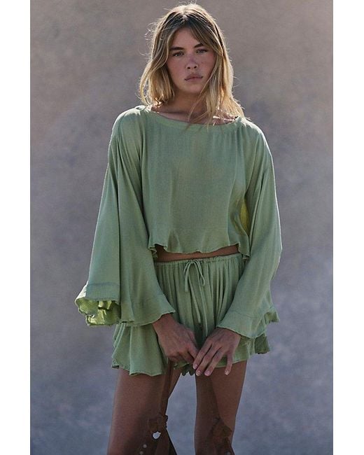 Free People Green Delilah Skort Set By