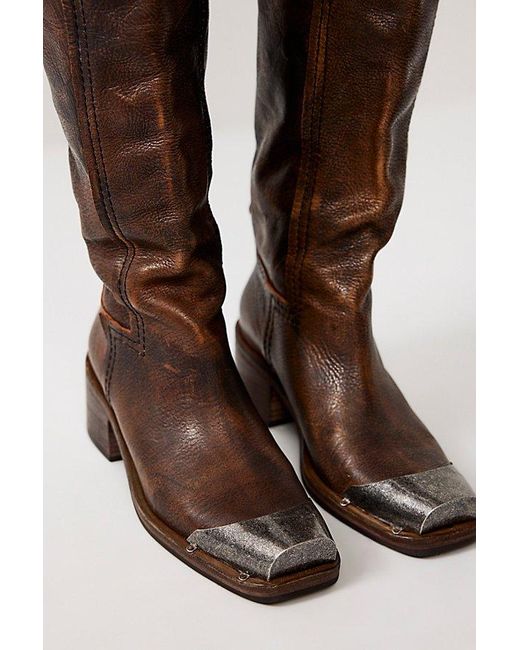 Free People Brown We The Free Beau Tall Rider Boots