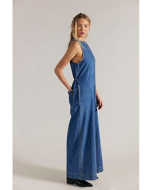 Free People Blue Do No Wrong Jumpsuit